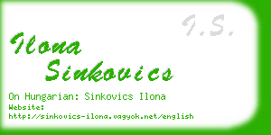 ilona sinkovics business card